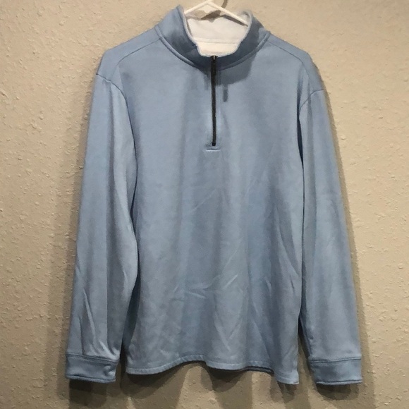 NWOT Tahari Blue Quarter-Zip Sweatshirt - Picture 1 of 3